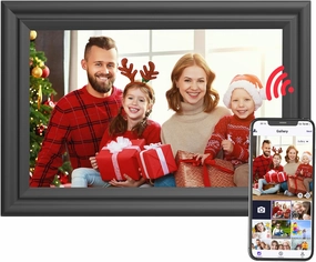 SAMMIX Digital Picture Frame 10.1 Inch Photo Frame Electronic, IPS HD Touch Screen 16GB Smart Frame, Slideshow, Auto-Rotate, Easy Setup to Send Pictures and Video with Uhale App