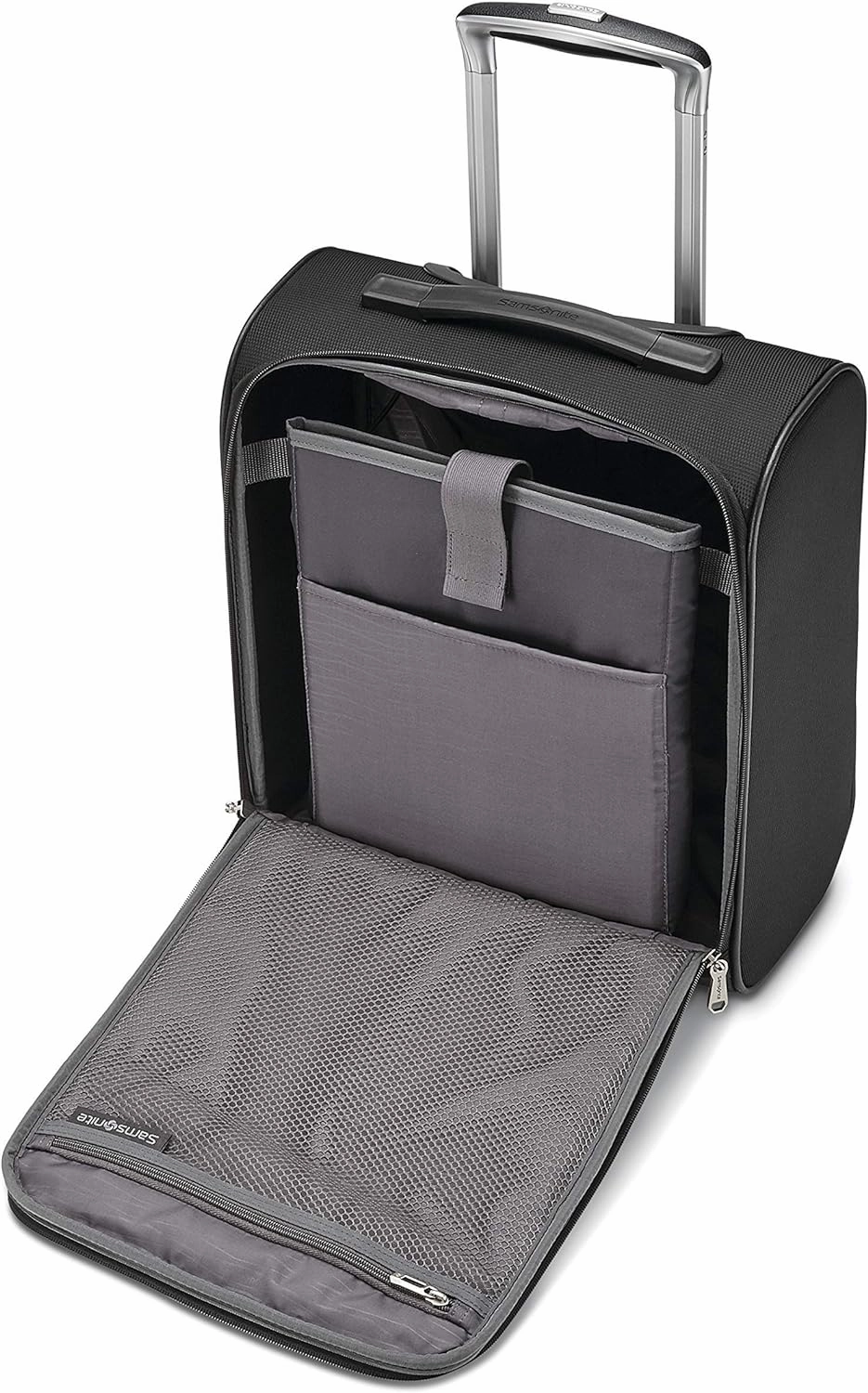 Samsonite Solyte DLX Softside Luggage, Midnight Black, Underseater