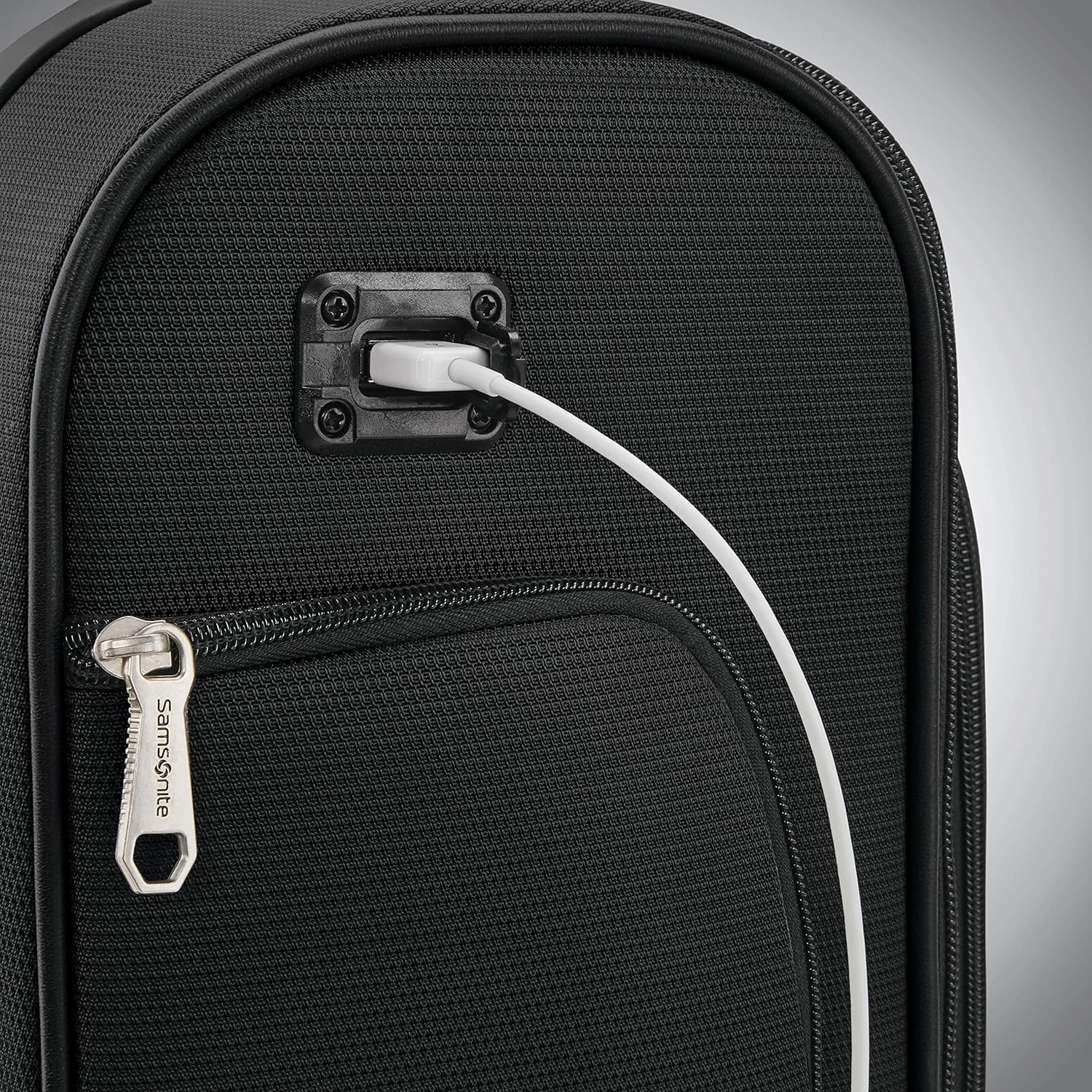 Samsonite Solyte DLX Softside Luggage, Midnight Black, Underseater