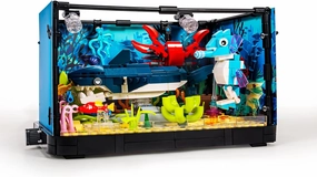 SEMKY Fish Tank Shark Building Blocks Set with LED Lights, (648Pieces) Creative Sea Animal Model Gifts for Kid and Adult…