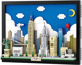 SEMKY The New York Skyline Architecture Building Block Set (1101 Pieces) –Wall Art Building Blocks for Kid and Adult