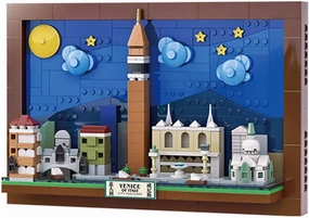 SEMKY The Venice Skyline Architecture Building Block Set (580 Pieces) –Wall Art Building Blocks for Kid and Adult