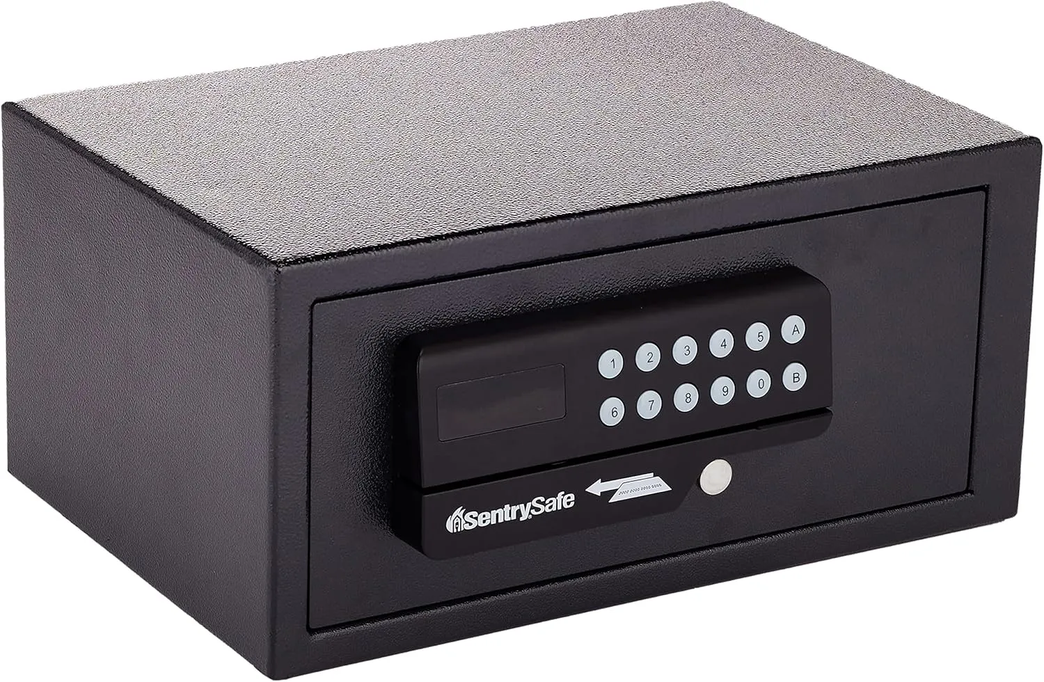 SentrySafe Black Steel Safe with Card Swipe Reader and Digital Keypad Lock, Small Safe with Interior Lighting and Bolt Down Kit, 0.41 Cubic Feet, H060ES