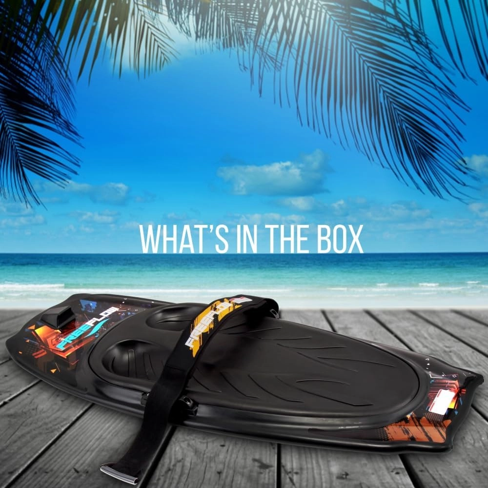 SereneLife Water Sport Kneeboard with Hook for Kids & Adults, Kneeboard with Strap for Boating, Waterboarding, Kneeling Boogie Boarding, Knee Surfing