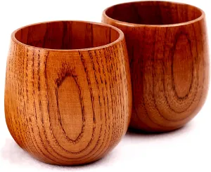 Set of 2 Handcrafted Wooden Old Fashioned Bourbon Glasses - Ideal Whiskey Gifts for Men, Perfect Valentine's Day Presents
