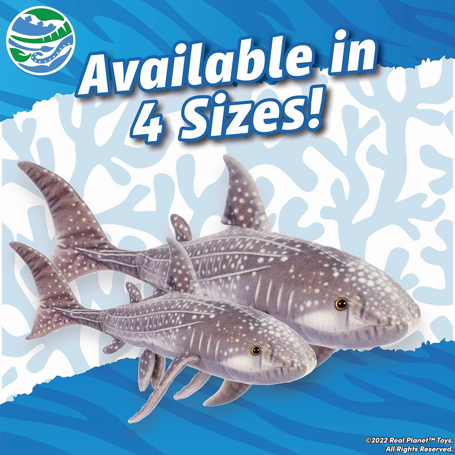 Shark Plush Toy - Realistic Stuffed Animal Gift for Kids All Ages, Large Soft Plush Fish Animal, Christmas Birthday Gifts (Whale Shark, 43.5") (21" Long)