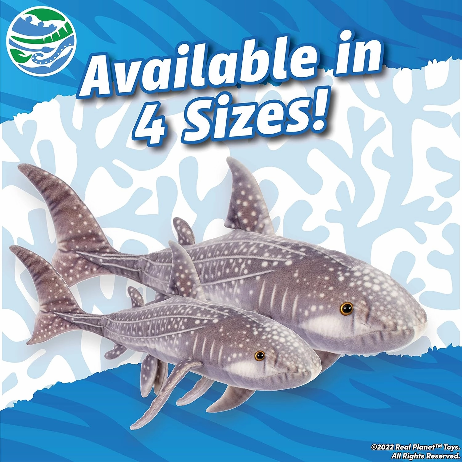 Shark Plush Toy - Realistic Stuffed Animal Gift for Kids All Ages, Large Soft Plush Fish Animal, Christmas Birthday Gifts (Whale Shark, 43.5") (30" Long)