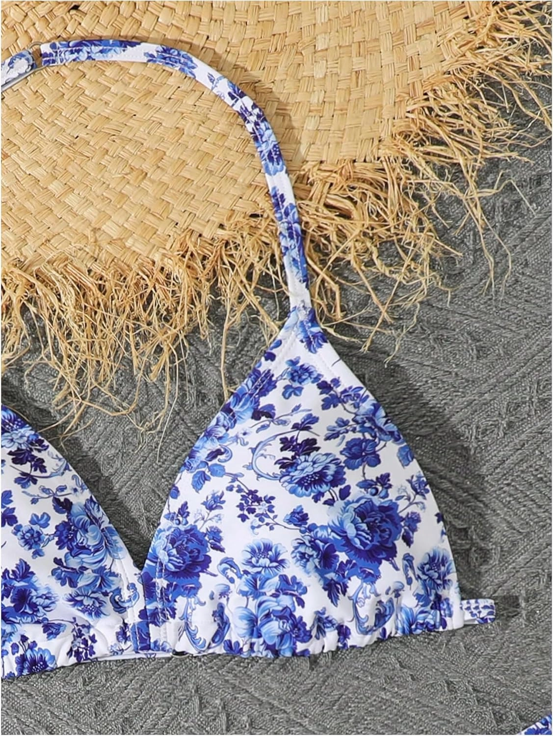 SHENHE Girl's 3 Piece Cute Halter Triangle Bikini Swimsuit with Beach Cover Up