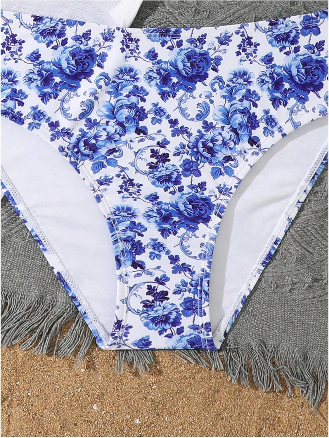 SHENHE Girl's 3 Piece Cute Halter Triangle Bikini Swimsuit with Beach Cover Up