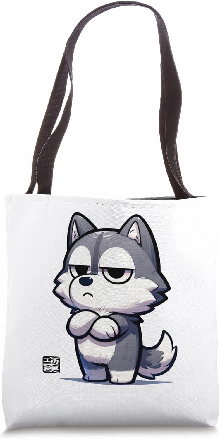siberian husky hazy time Tote Bag