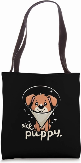 Sick Puppy Cute Puppy Tote Bag
