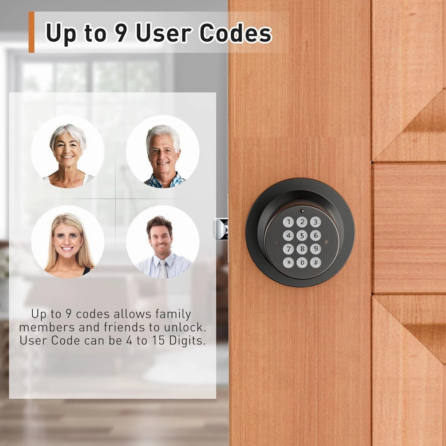 Signstek Keyless Entry Door Lock,Door Knob with Keypad，Smart Code Door Lock,Mute Mode,Passage Function, Easy to Install,Oil Rubbed Bronze