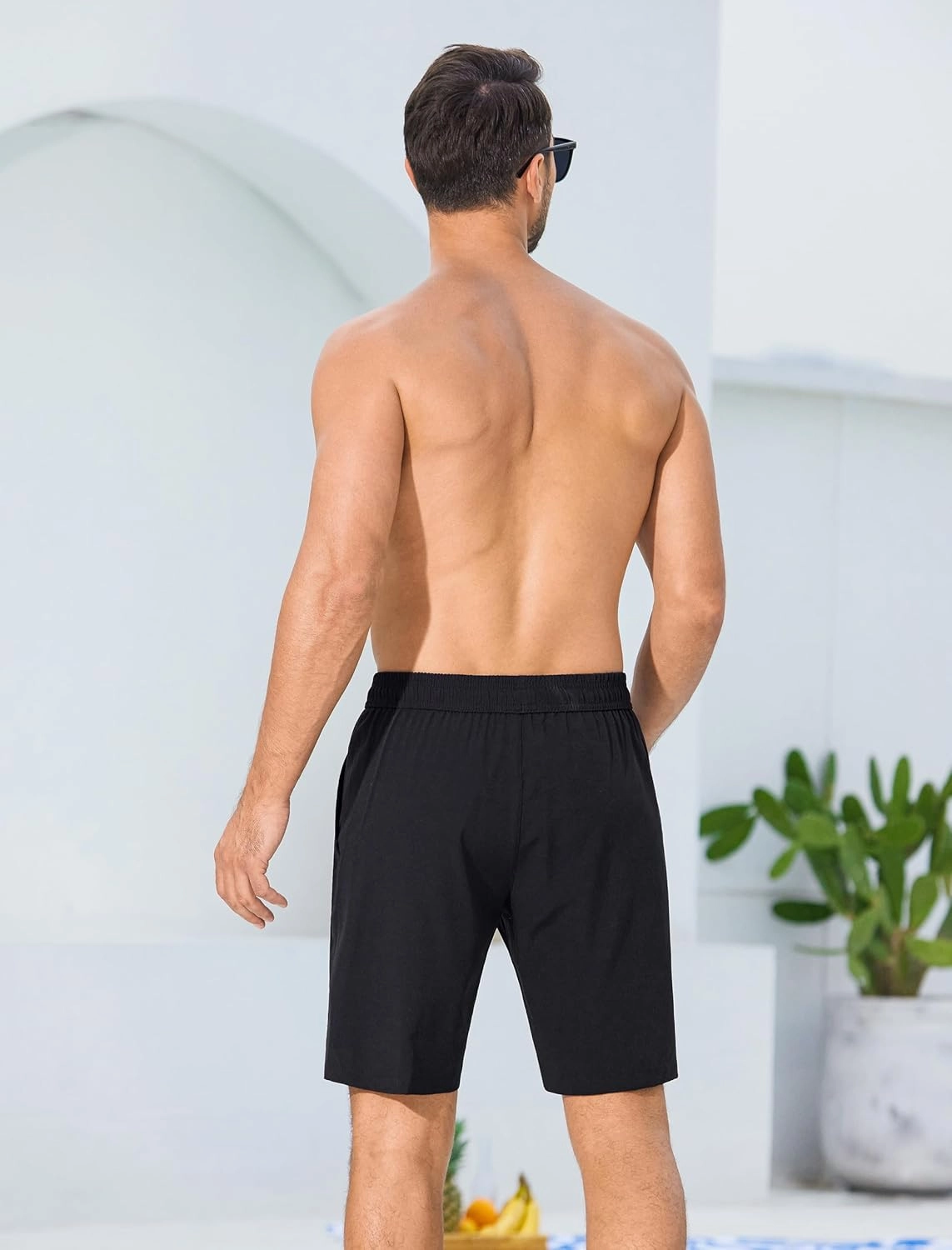 SILKWORLD Mens Swim Trunks Quick Dry Bathing Suit Board Swimming Shorts with Zipper Pockets and Compression Liner
