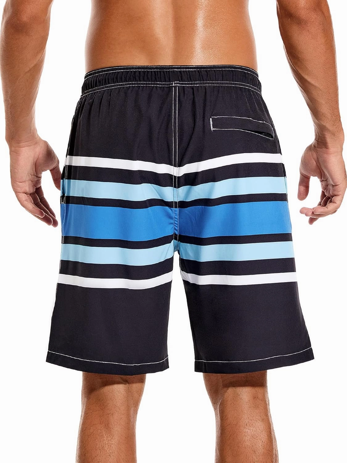 SILKWORLD Mens Swim Trunks with Compression Liner 9" Beach Board Shorts Men 2 in 1 Quick Dry Bathing Suit with Pockets