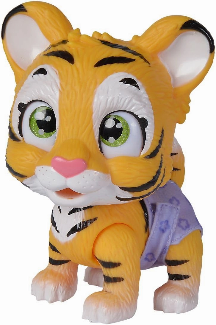 Simba Pamper Petz Tiger, Interactive Plush Toy, Stuffed Animal, Magic Paw, Drinking & Wetting Function, 15cm, 3  Years