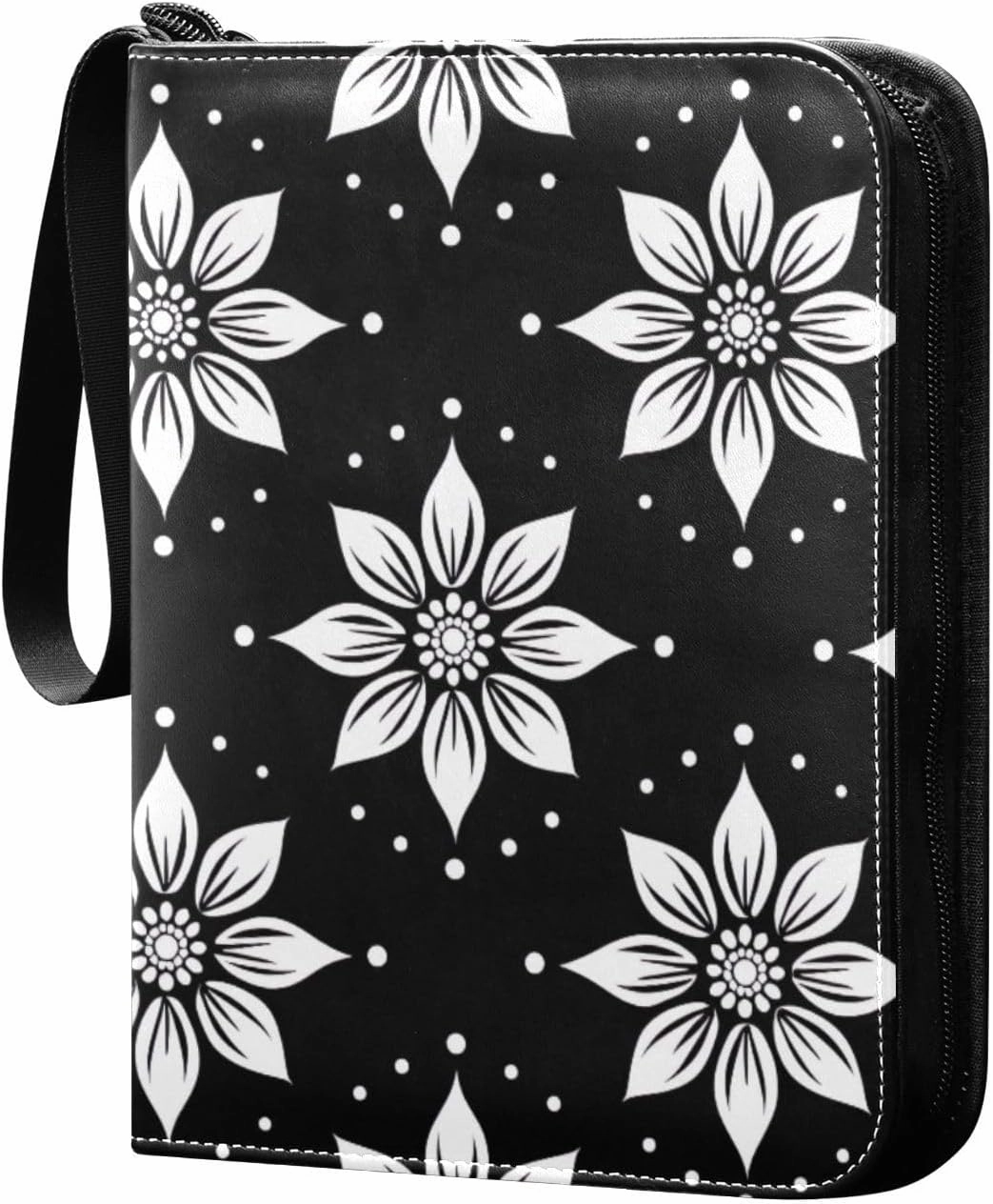 Simple Flower Pattern Card Binder, 400 Pockets Card Holder with 50 Sleeves, Sturdy Card Holder Folders for Game Cards & Sports Cards