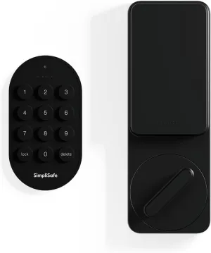 SimpliSafe Smart Lock Series 2 (Black) for The Gen 3 Home Security System