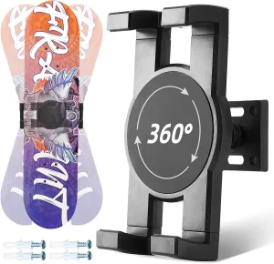 Skateboard Decks Wall Mount 360° Rotating Skateboard Wall Hanger, Extending & Floating Display Skateboard Wall Holder Grab & Go Storage Rack,Universal Skate Wall Mount Horizontal Any Angle