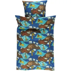 Smafolk Zoo Animals Bedding - Blue Grotto