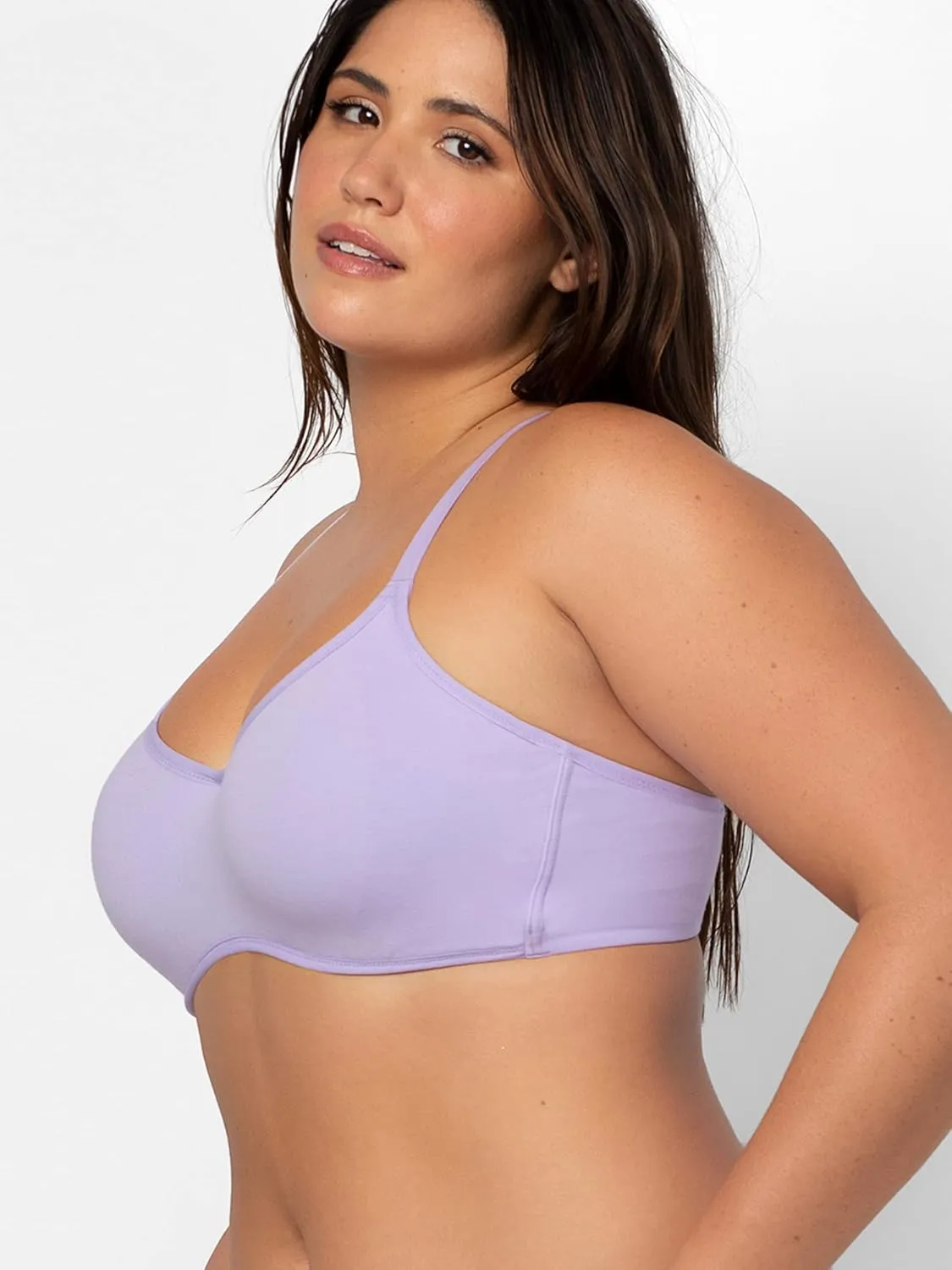 Smart & Sexy Women's Cloud Cotton Comfort Collection Scoop Neck Unlined Underwire Bra