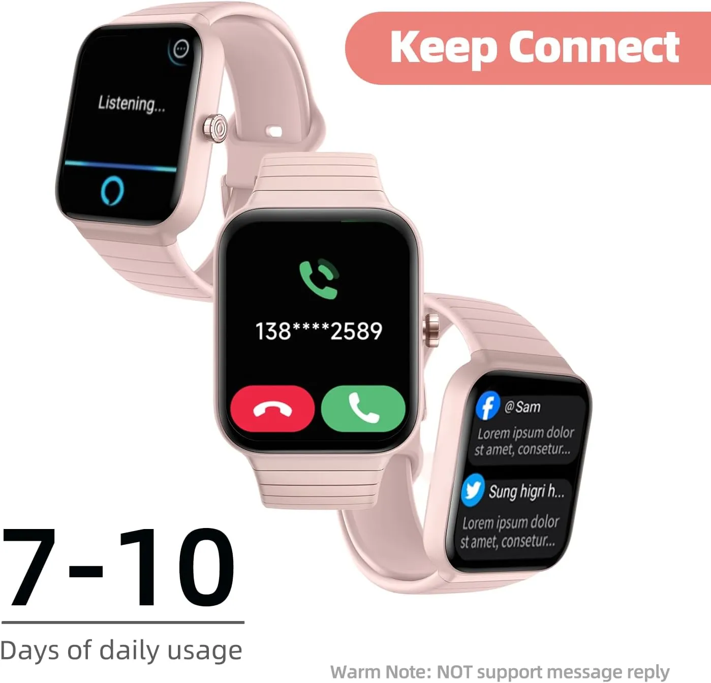 Smart Watch for Women Men, Answer/Make Call, Alexa Built-in, 1.8“ Fitness Tracker with 100 Sport Modes, Heart Rate, Blood Oxygen, Sleep Monitor, Fit for Android and iPhone, IP68 Waterproof