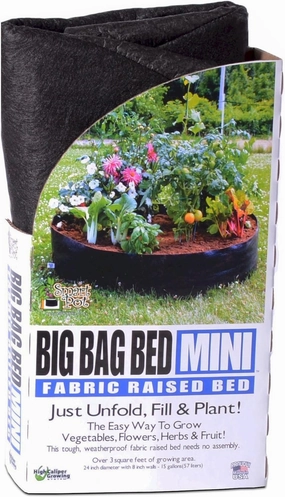 Smart Pots 12015 Big Bag Bed Fabric Raised Planting Bed, Mini , Black