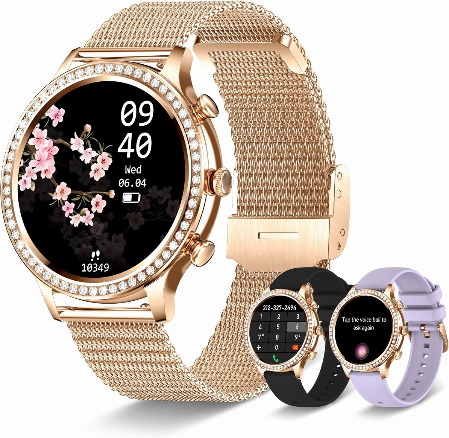 Smart Watch for Women(Answer/Make Call) Smart Watch for Android Phones and iOS 1.32" HD Screen Fitness Tracker 19 Sports Mode Heart Rate Sleep Monitor Pedometer Waterproof