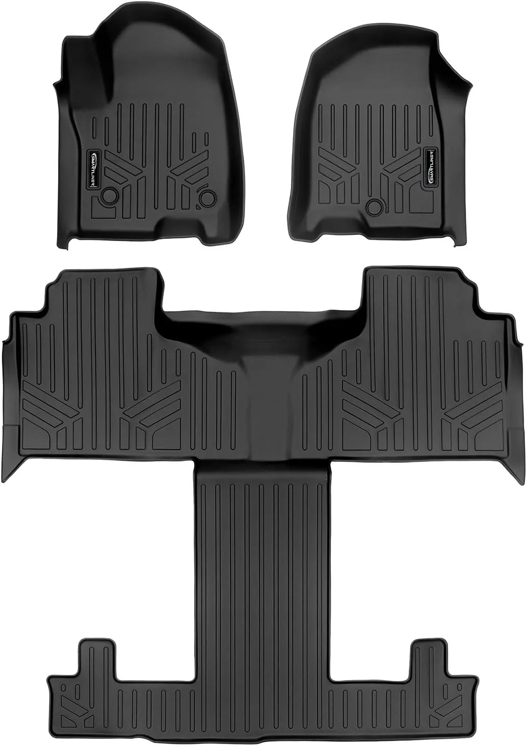 SMARTLINER Custom Fit 3 Row Liner Set Compatible with 2021-2023 Chevrolet Tahoe/GMC Yukon w/ 2nd Row Bucket Seats