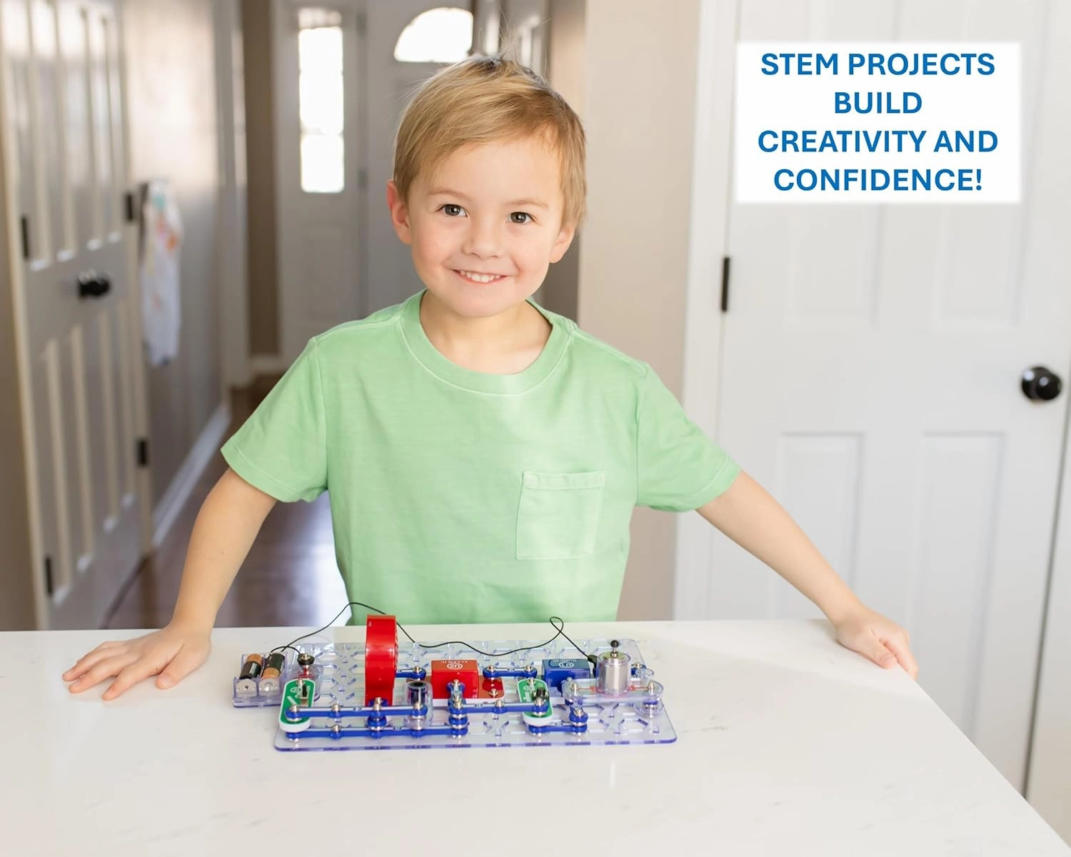 Snap Circuits Jr. SC-100 Electronics Exploration Kit, Over 100 Projects, Full Color Project Manual, 28 Parts, STEM Educational Toy for Kids 8  