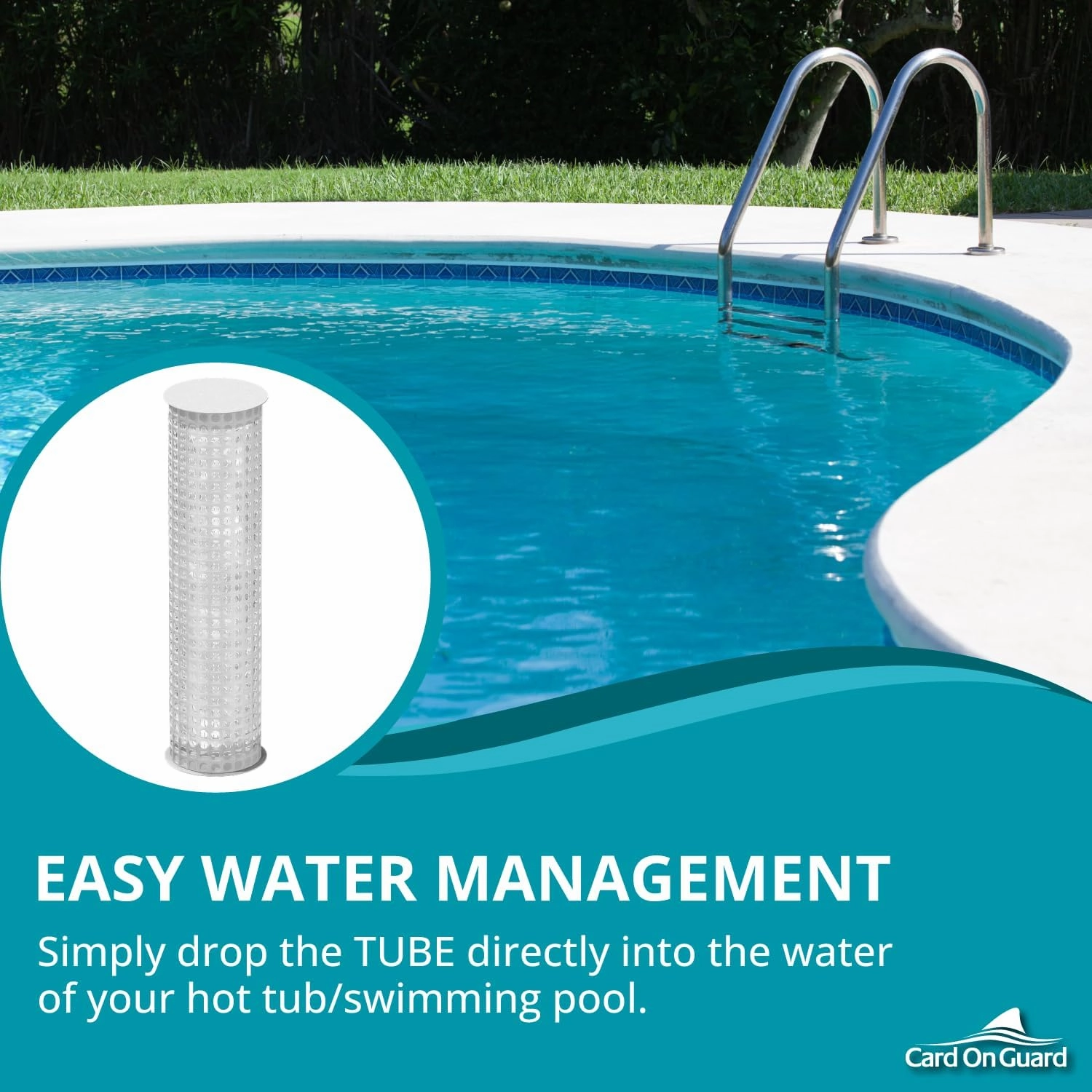 Solar Sanitizer Tube for Swimming Pools and Hot Tubs | BioPhotonX Technology Reduces Chlorine, Bromine Use by Minimum 50% for 12 Months | 2-Pack for Swimming Pools up to 15,000 Gallons