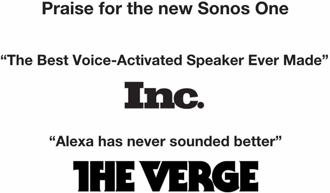 Sonos One (Gen 2) Two Room Set Voice Controlled Smart Speaker with Amazon Alexa Built in (2-Pack Black)