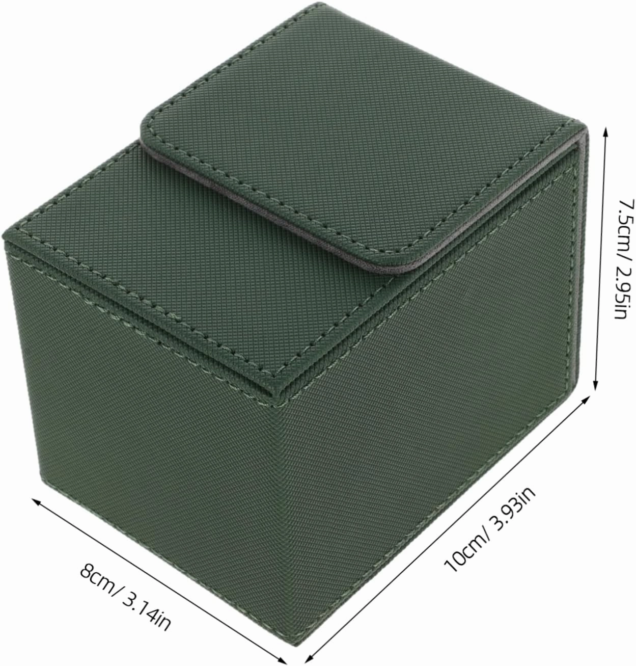 Sosoport 2pcs Games Cards Storage Box Compact Pu Card Organizer Smooth Lining for Decks Lightweight and for and Other Items