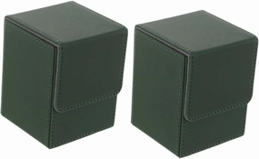 Sosoport 2pcs Games Cards Storage Box Compact Pu Card Organizer Smooth Lining for Decks Lightweight and for and Other Items