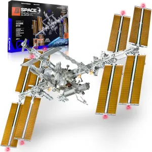 Space-O DIY Science Kit - Solar Powered International Space Station Electronic Science Kits - Educational Model Kits for 14  Year Old Teens - Smart Science Toys Gifts for Teenagers, Adults