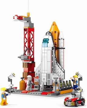 Space Exploration Shuttle Toys Aerospace Building Kit Toy with Heavy Transport Rocket and Launcher Best Gifts for 6-12 Year Old Boys (494 PCS)