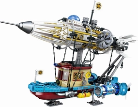 Spaceship Set Steampunk Airship Building Blocks Set（1256PCS）-Building Set Model Toys Gifts for Kid and Adult，Interesting Gifts for Spaceship and Warship Enthusiasts
