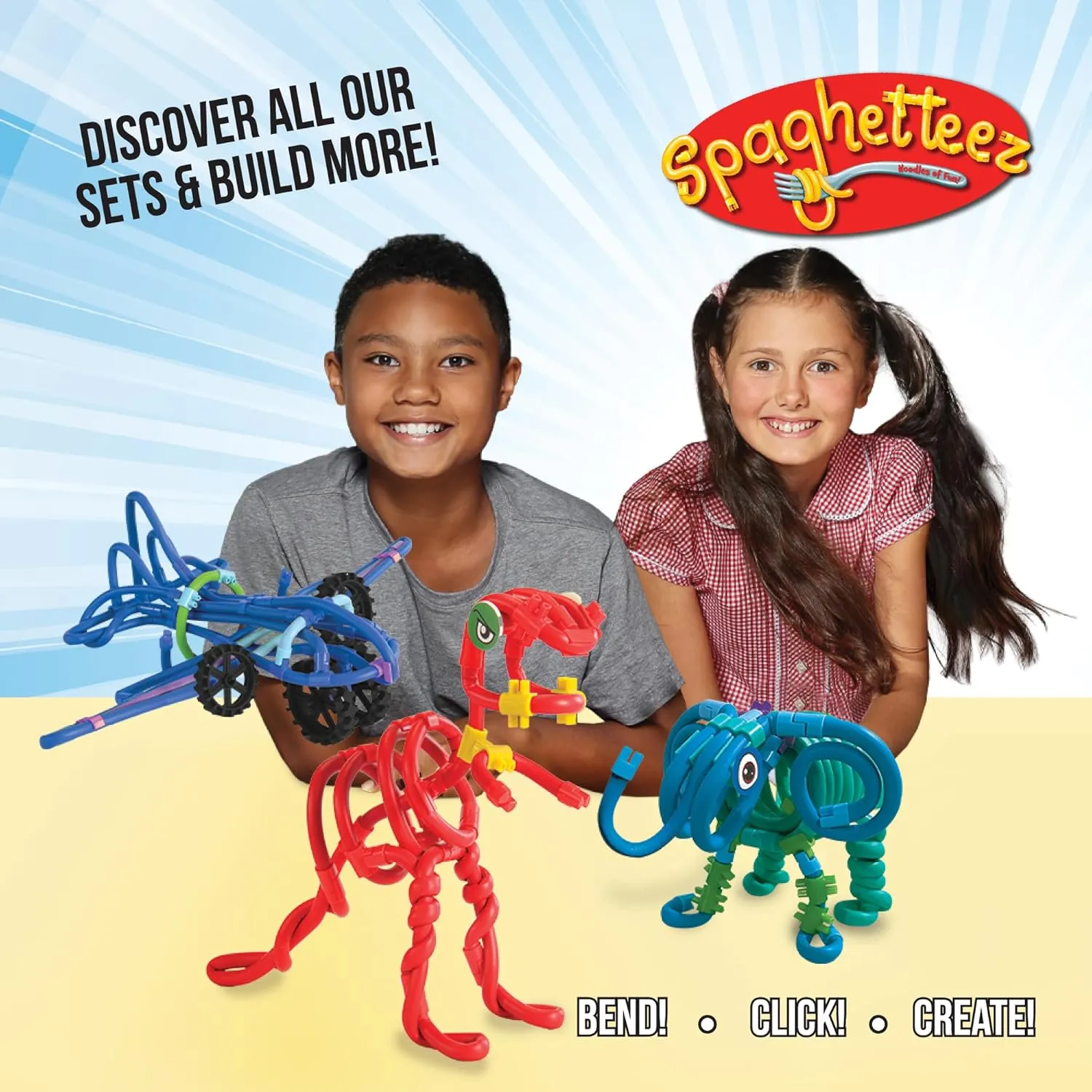 spaghetteez Ele-Flex – Creative and Connectable Elephant Toy for Children – Flexible, Bendable Construction Set – Enhances Problem-Solving Skills, Creativity, and Educational Fun- Ideal for Age 5 