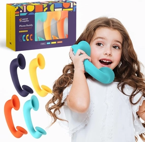 Special Supplies Phone Buddy Auditory Feedback Reading Phones for Classroom, Home- Speech Therapy Communication Device for Kids and Adults, Accelerate Reading Fluency- 4 Pack Phonic Toy Phone for Kids