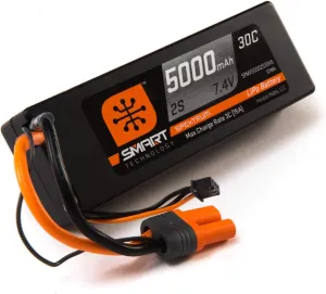 Spektrum 7.4V 5000mAh 2S 30C Smart Hardcase LiPo Battery: IC5, SPMX50002S30H5