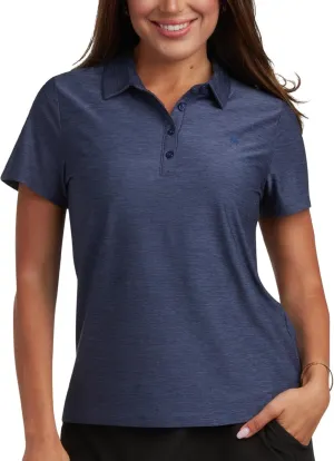 Spyder Womens Golf Shirt - Lightweight Moisture Wicking 4-Button Polo Shirts for Women with UPF 30  Sun Protection for Sports