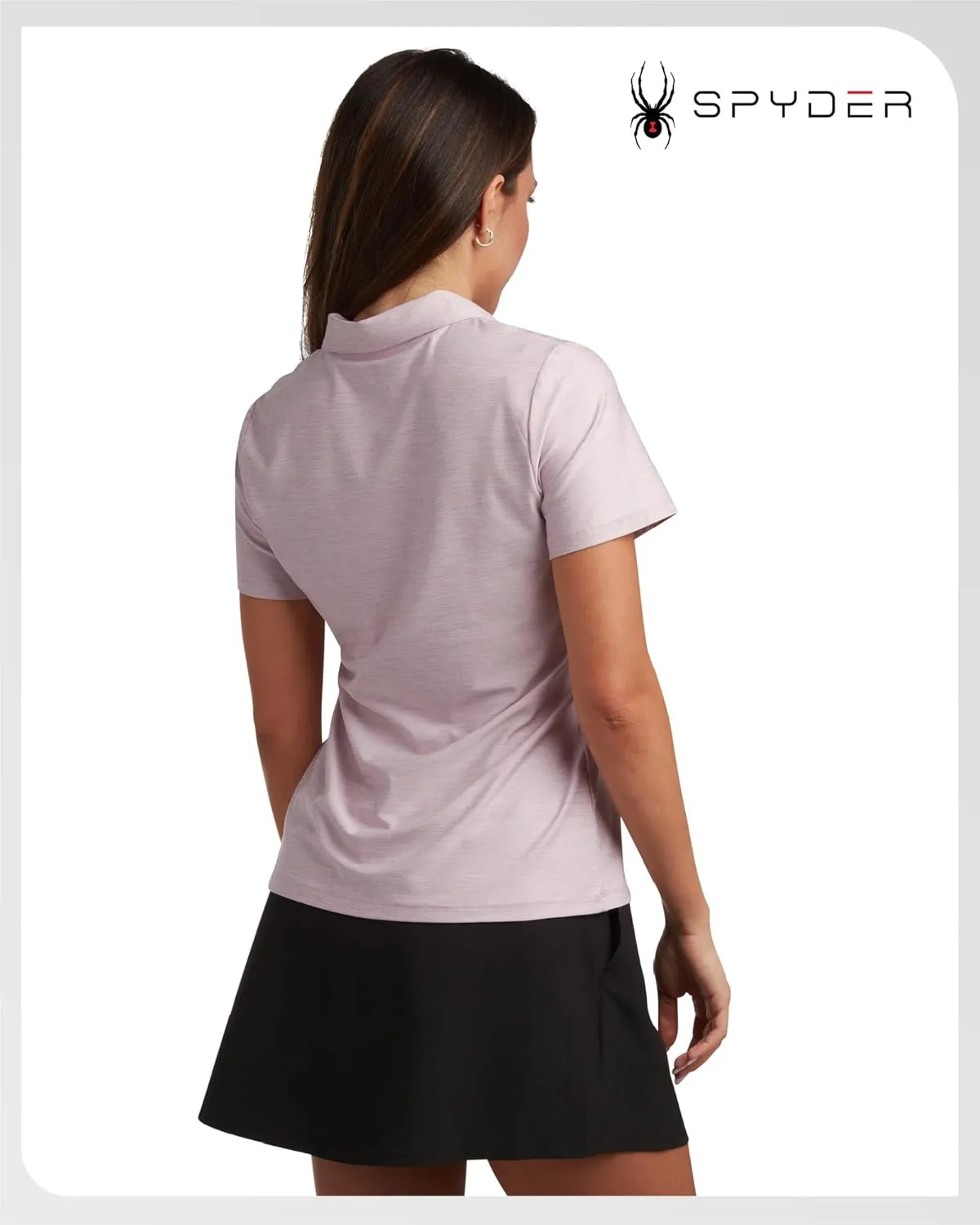 Spyder Womens Golf Shirt - Lightweight Moisture Wicking 4-Button Polo Shirts for Women with UPF 30  Sun Protection for Sports