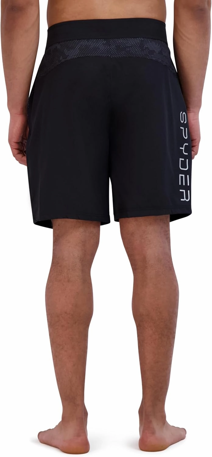 Spyder Men's Swim Trunks, Stretch, Quick-Dry, 9” Inseam Board Shorts, UPF , Pockets, Compression Boxer Liner
