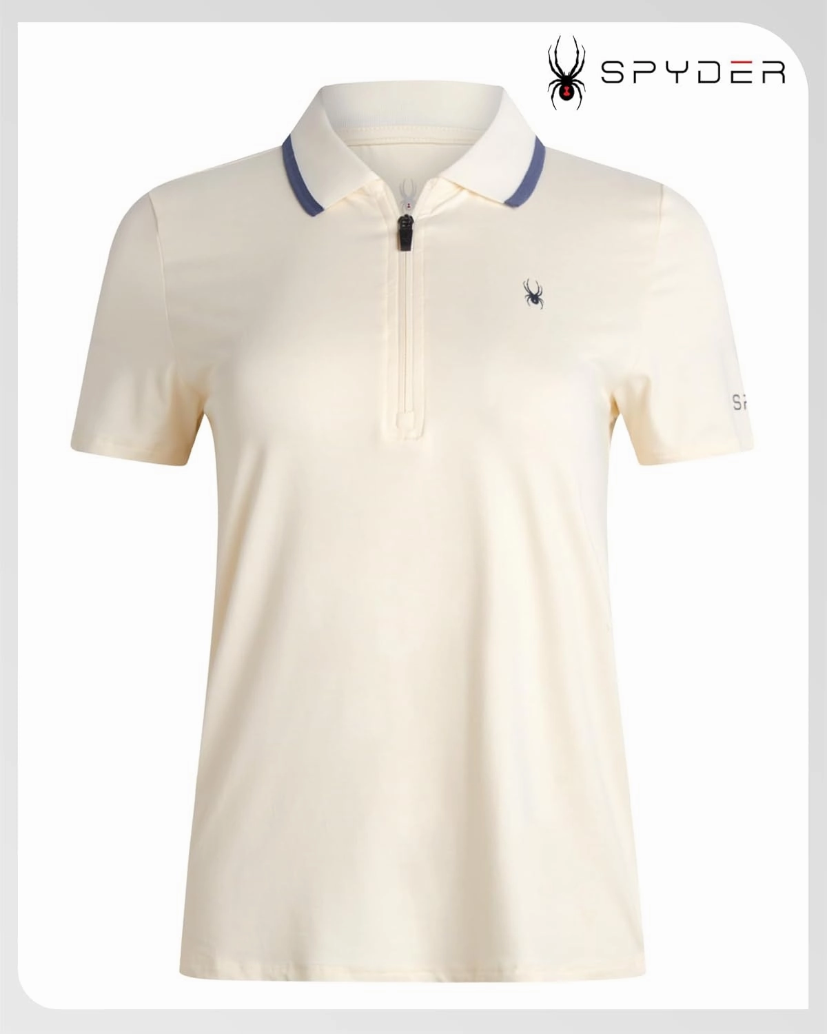 Spyder Womens Golf Shirt - Quarter Zip Golf Polo Tennis Top, UPF 30  Sun Protect Moisture Wicking Polo Shirts for Women
