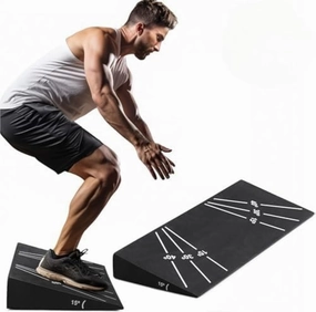 Squat Wedge Block - Squat Weight Lifting Wedges for Home Gym or Personal Trainers - Adjustable Angle Ramp Blocks for Heel Elevated Squatting Workout - Calf Raise Platform Board