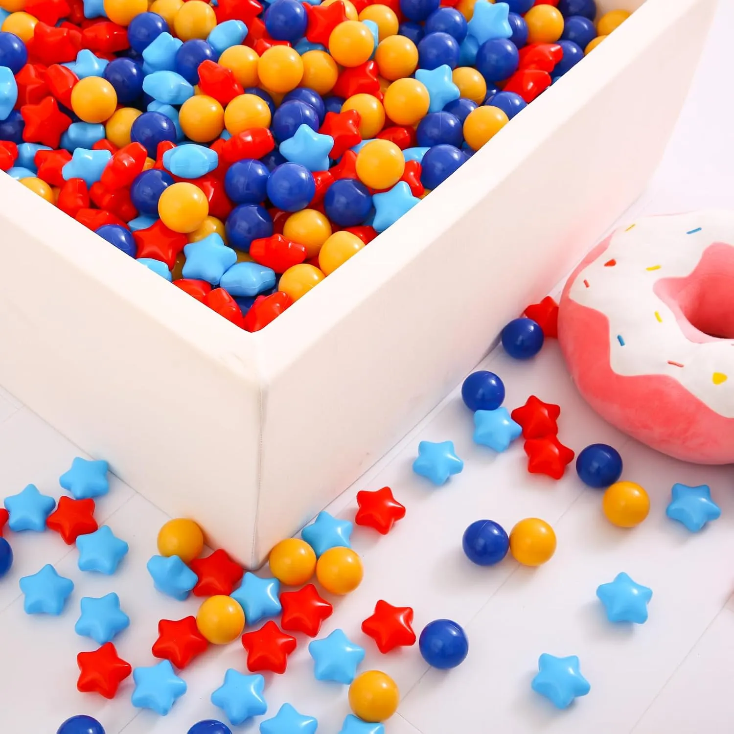 Star Ball Pit Balls for Toddlers Ball Pits, 50 100 200 500 1000 Ball Pit Ball Star Shapes for Kids, Boys Girls Bounce House, Play Tent, Baby Pool, Party Decoration.