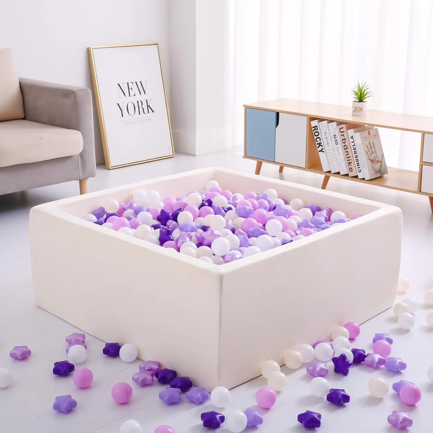 Star Ball Pit Balls for Toddlers Ball Pits, 50 100 200 500 1000 Ball Pit Ball Star Shapes for Kids, Boys Girls Bounce House, Play Tent, Baby Pool, Party Decoration.