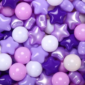 Star Ball Pit Balls for Toddlers Ball Pits, 50 100 200 500 1000 Ball Pit Ball Star Shapes for Kids, Boys Girls Bounce House, Play Tent, Baby Pool, Party Decoration.