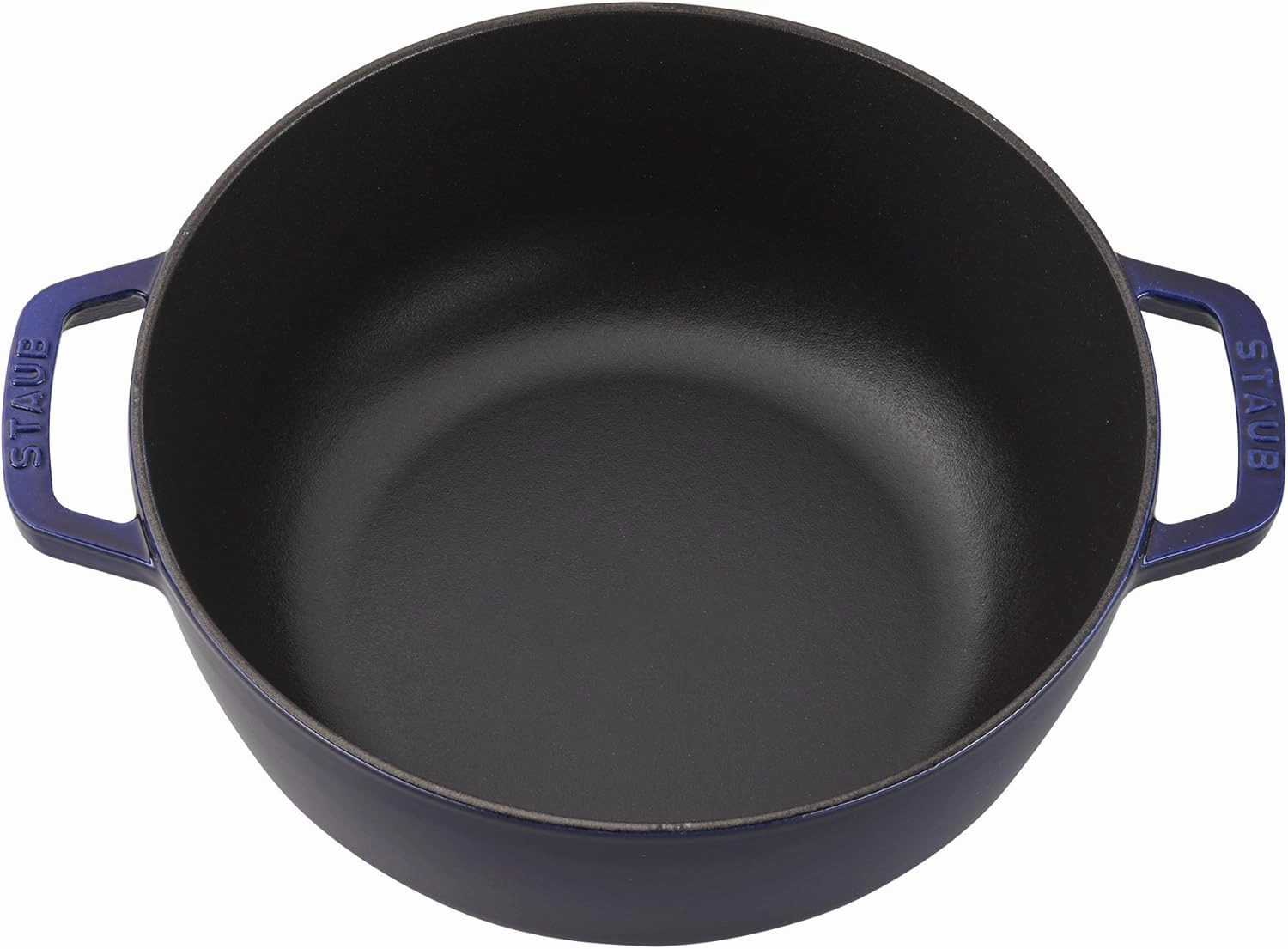 Staub Cast Iron 3.75-qt Essential French Oven Rooster - Dark Blue, Made in France