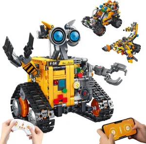 STEM Building Toys for Ages 8-14,3 in 1 Remote & APP Controlled Building Set | RC Wall Robot/Engineer Robot/Mech Truck Toys Coding Set,Christmas Birthday Gift for Boy Girl Ages 6 (588 Pcs)