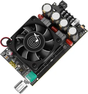 Stereo 2.0 Channel 300W 300W Bluetooth 5.3 DC18-50V Audio Amplifier Module Subwoofer Control with AUX/USB Flash Drive for DIY Bluetooth Audio Home Theater